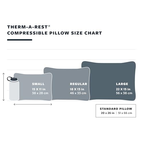 Therm-a-Rest Compressible Cinch Camping and Backpacking Pillow, Large - 16 x 23 Inch, Desert - color: Desert, size: Large - 16 x 23 Inch