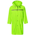 Mens Long Hooded Safety Rain Jacket Waterproof Emergency Raincoat Poncho - color: Green, size: Large