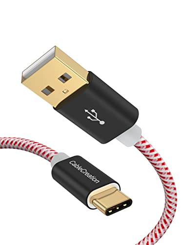 Short USB C to USB A 1.6ft,USB A to Type C Cord for iPhone/Laptop/Carplay | Anti Tear Braided, 0.5ft~10ft, 3A Fast Charging, 480Mbps, 56Kohm Pull-up Resistor,for Powerbank Cellphone Android Auto - color: Red, size: 1.6FT