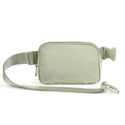 ODODOS Unisex Mini Belt Bag with Adjustable Strap Small Fanny Pack for Workout Running Traveling Hiking, Desert Sage - color: Desert Sage