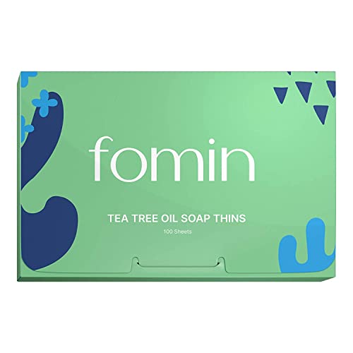 FOMIN Paper Soap Sheets for Hand Washing - 100 Tea Tree Travel Soap Sheets - color: Tea Tree (Pack of 1)