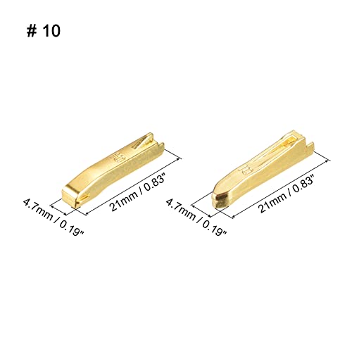 uxcell 20 Sets Double Open Zipper Repair Latch Kits, #10 Insert Pins for Jacket Coat Two-Way Separating Zippers, Gold Tone - color: Gold Tone, size: #10