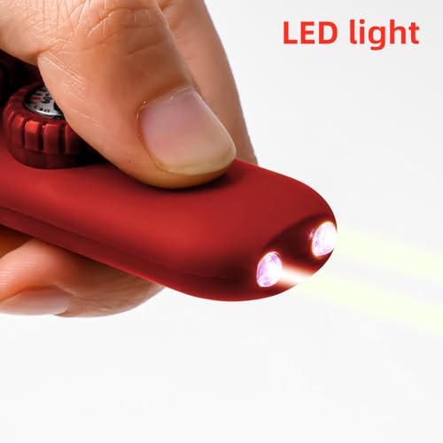 Emergency Survival Safety Whistle，Whistle for Kids with Lanyard,Compass,Thermometer,Ideal for Kayaking, Boating, Hiking, Camping, Climbing - color: Red 2pxs