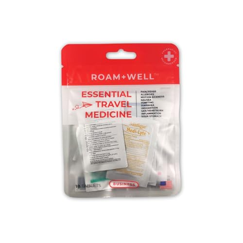 Essential Travel Medicine Kit, OTC Travel Medication, TSA Approved (Business | 18 Tablets) - size: Business | 18 tablets