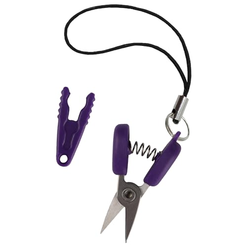 JubileeYarn Itty Bitty Snippy Portable TSA Compliant Keychain Scissors - Electric Indigo - 1 Scissor - color: Electric Indigo, size: 1 Pair