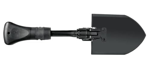 Gerber Gear 22-41578N Gorge Folding Shovel, Black , 47.5 cm | Collapsible lightweight design, military-grade durability, includes carrying case, ideal for camping, hiking, survival prep