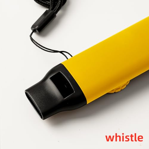 Emergency Survival Safety Whistle，Whistle for Kids with Lanyard,Compass,Thermometer,Ideal for Kayaking, Boating, Hiking, Camping, Climbing - color: Yellow 2pcs