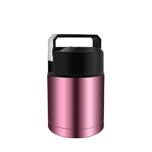 28oz Soup Thermos, Stainless Steel, Wide Mouth, Rose Red - color: rosered-28oz