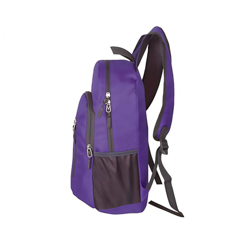 MounTop Outdoor Lightweight Foldable Water Resistant Backpack for Travel Hiking Riding - color: Purple
