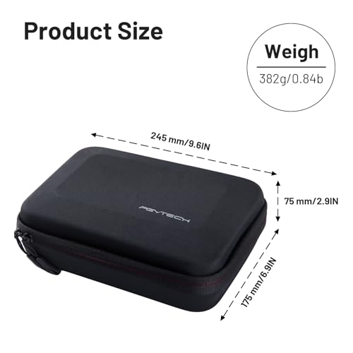 PGYTECH Camera Carrying Case Storage Box Handbag for Action Cameras | Splashproof Hardshell Hand Bag, Compatible with DJI OSMO Action 6/5 Pro/Pocket 4/3/Xtra Muse/Luna Ultra/Gopro/Insta360 - style: Carrying Case