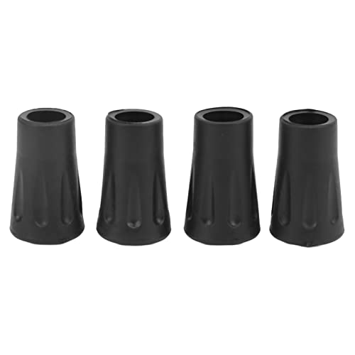 Hiking Pole Tips, 12Mm / 0.5In Non Slip Easy to Install 4 Tip Protectors for Trekking Poles