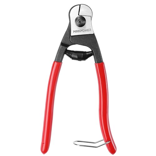 MAXPOWER Wire Cutter, 8-Inch Wire Rope Cutters for Steel Wire, Wire Seals, Aircraft Bicycle Cable, Cable Cutter Cuts Up to ¹³/₆₄"(5mm) (Pack of 2) - size: 8" (Pack of 2)