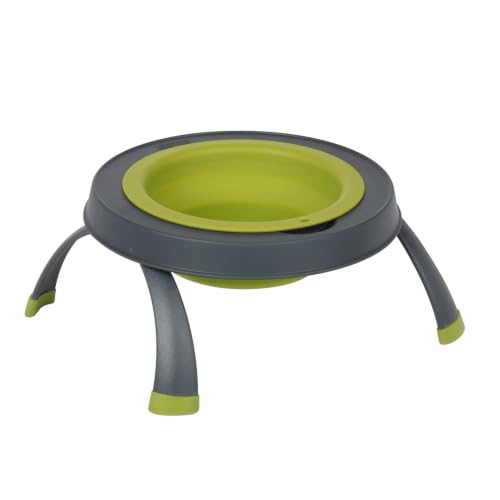 Dexas Pets Elevated Pet Feeder, Large, 4 Cup Capacity, Green, Raised Pet Food and Water Bowl - color: Green, size: Large/4 Cup Capacity