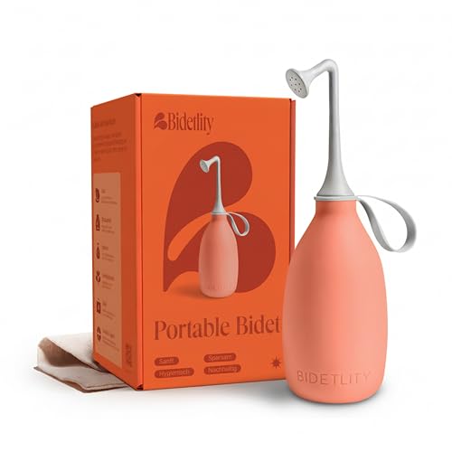 Portable Bidet, Peri Bottle, Travel Bag, BPA Free, Precious Peach - color: Precious Peach