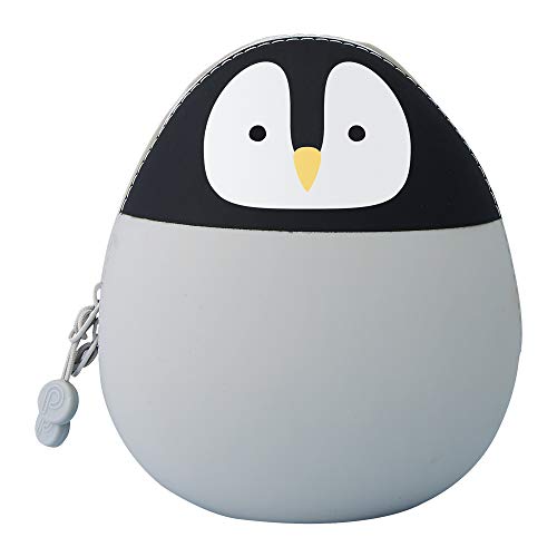 LIHIT LAB PuniLabo Zipper Pouch, Egg-Shaped, 3.8" x 4.7", Penguin (A7783-10) - color: Penguin, size: Large: 1.3 x 4.7 x 3.8 inches