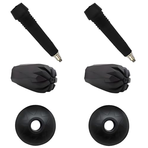 6Pcs Trekking Pole Tips Replacement Protectors, Rubber Feet for Hiking Pole Tips Rubber Tips Accessories, Fits Most Standard Walking Sticks Shock Absorbing(11mm/0.43" Hole Diameter) - size: 1a7