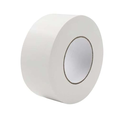 Multi Purpose White Duct Tape 2 Inch X 33 Yards, Heavy Duty Strong Adhesive Tape, No Residue, Waterproof All Weather, Tear by Hand, Industrial Repairs - color: White, size: 2 Inches x 33 Yards