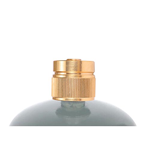 Camping Stove Adapter 1LB Propane Small Tank Input and a Lindal Valve EN417 Output Outdoor Cylinder LPG Canister Convert (Brass)