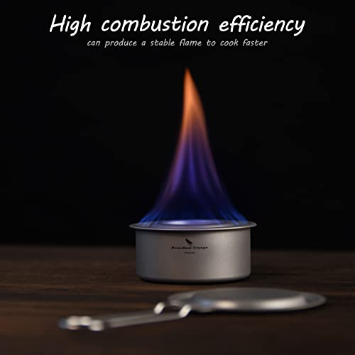 Boundless Voyage Titanium Alcohol Stove Spirit Burner with Fire Cover Outdoor Wood Stove with Stands Brackets Camping Multi-Fuels Ultralight Backpacking Stove (Stove Only) - color: Stove Only