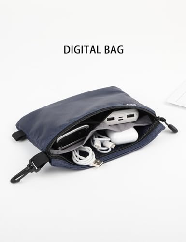 GOX Small Toiletry Bag for Men Bulk Cosmetic Bag Dopp Kit Carry On Zipper Pouch Organization Nylon Small Packing Sack Waterproof (Navy) - color: Navy