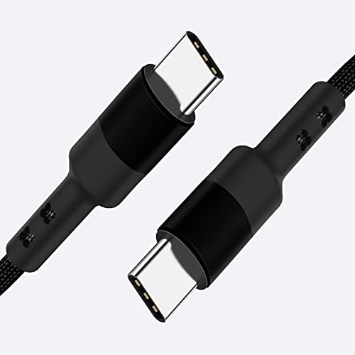 Short USB C to USB C Cable 1FT, 3 Packs, 60W PD Fast Charging | 12 inch Type C Charger Cord, 20V 3A USB 2.0 Data Transfer, Flexible Compatible for Dock Station, Galaxy, Pixel, MacBook