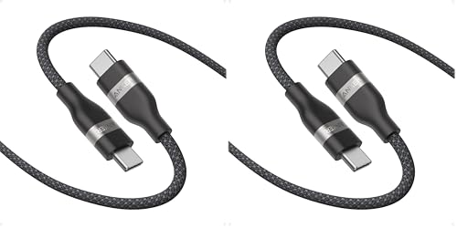 Anker Nano USB C Cable, 240W Flexible Multi-Color Braided Cord, Fast Charging Type C Charger for iPhone 17 Series, MacBook Pro and More (Black, 6ft) (Pack of 2) - color: Black, size: 6ft (Pack of 2)