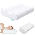 Releep Cervical Neck Pillow, Side Sleeper Pillow for Neck Pain Relief, Adjustable Contour Pillow for Sleeping, Ergonomic Memory Foam Pillow, Orthopedic Cooling Pillow Back Stomach Sleeping, Queen Size - size: Queen Size: 23.6"L x 13.8"W Medium