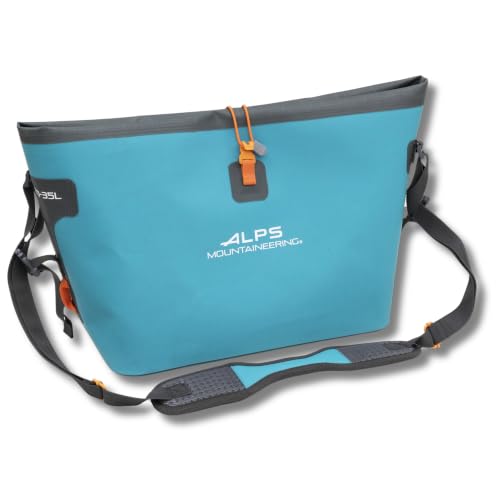 ALPS Mountaineering EverDry Roll-Top Tote – Waterproof Travel & Beach Bag with Adjustable Strap & Lashing Points for Boating & Kayaking - color: Blue, size: 20-35L