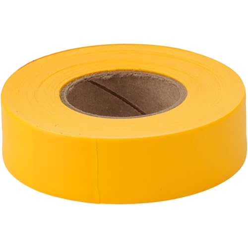 PRESCO Forest Arctic Glo Vinyl Flagging Tape – 1-3/16 in x 125 ft, High-Visibility Cold-Weather Field Flagging for Forestry & Survey Use (1, Yellow Glo) - color: Yellow Glo