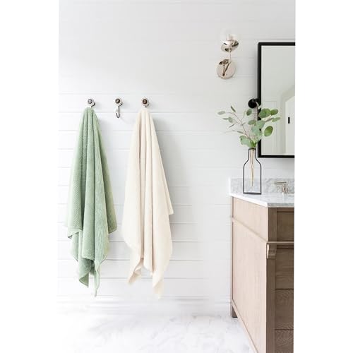 ROLSHOL 2-Pack Large Microfiber Hair Towel Wraps for Women, 27 × 39 in - color: Green, White