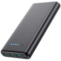 Portable Charger 36800mAh Power Bank,PD Fast Charging USB C External Battery Pack,4 Outputs 2 Inputs Travel Essentials Portable Phone Charger for iPhone 17/16/15/14/13/12,Galaxy S24 Android Phone etc - color: Black