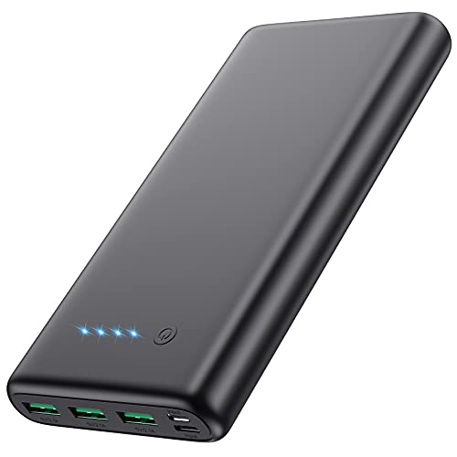 Portable Charger 36800mAh Power Bank,PD Fast Charging USB C External Battery Pack,4 Outputs 2 Inputs Travel Essentials Portable Phone Charger for iPhone 17/16/15/14/13/12,Galaxy S24 Android Phone etc - color: Black