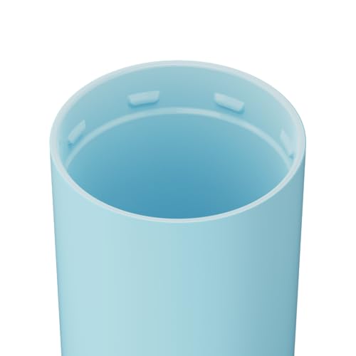 BrüMate Strova 18oz 100% Leakproof Insulated Coffee Mug | Ceramic-Lined Interior | Built-In Silicone Sleeve for Travel | Locking Flip Lid (Glacier) - color: Glacier