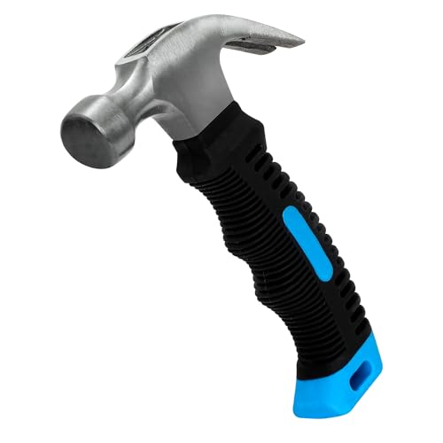 Claw Hammer Small Hammer 8oz Camping Hammer Comfortable Hammers Tools Stubby Hammer with Anti-Slip Handle for Women DIY Craft Industry Indoor Outdoor Using - size: Approx 8 ounce