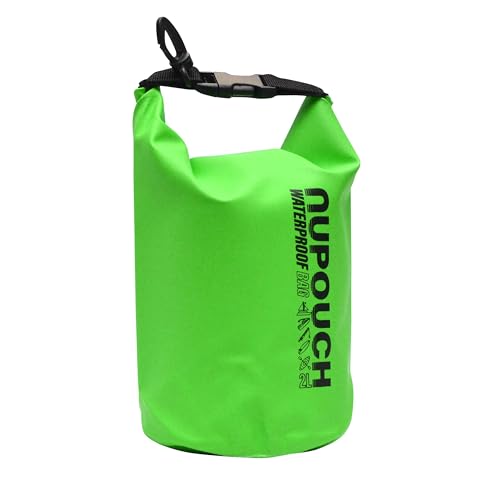 Nupouch Waterproof Dry Bag: 2L/5L/10L/20L Roll Top Lightweight Dry Storage Bag, Backpack for Travel, Swimming, Boating, Kayaking, Camping, or Beach - color: Green, style: 2 Liters