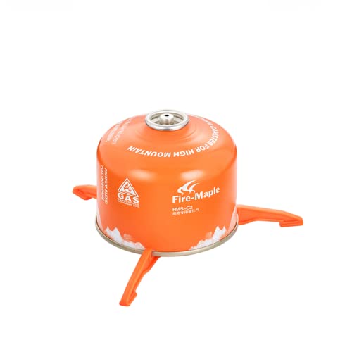 Fire-Maple Gas Canister Stand Foldable Tripod Bracket for Camping Stoves | Rock-solid Stability, Secure on Any Terrain, Fits Most Gas Canisters, Folds Tiny, 30g - color: Orange