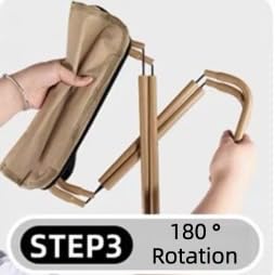 Portable Folding Camp Stool Lightweight Foldable Camping Stool Collapsible Backpacking Travel Fishing Stool Chair, Compact Folding Seat Collapsible Purse Chair(Khaki) - color: Khaki