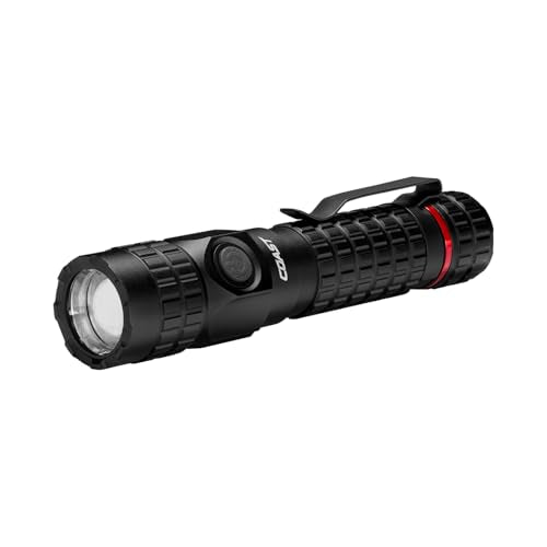 Coast PX200R 2000 Lumen Rechargeable LED Flashlight, Twist Focus, USB-C, 2-Position Pocket Clip