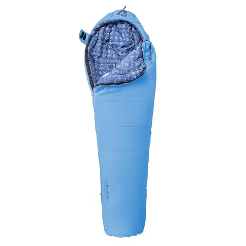 Retrospec Dream 25 Kids Sleeping Bag for Camping - Mummy Style, Water-Resistant, Lightweight 3lbs 3oz, Adjustable Length, Draft Collar, 25°F Rating - color: Cloud Dreamer