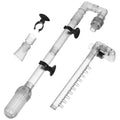 Angoily Aquarium Overflow Kit, Fish Tank Intake Pipe for 12mm ID Hose | Clear Inlet and Outlet Pipes with Strainer, Spray Bar, Flat Nozzle and Suction Cups for 603b Canister Filters, Grey
