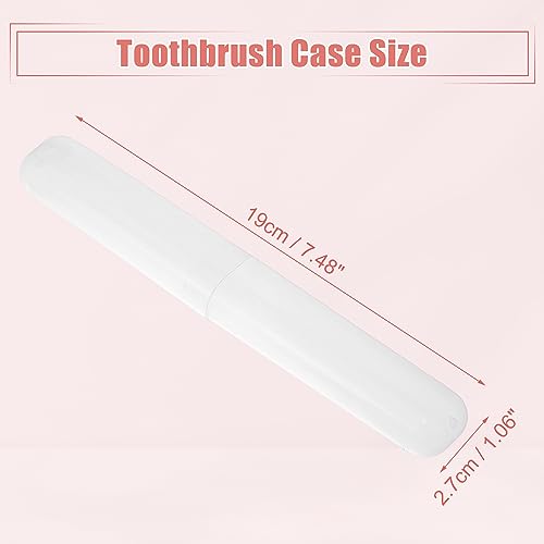 VOCOSTE 2Pcs Travel Toothbrush Case, White - color: White