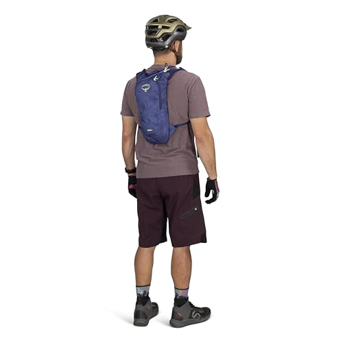 Osprey Berm Biking Backpack with Hydraulics Reservoir - Lightweight Hydration Backpack for Men and Women - color: Botswana Purple Dust Print, style: 2l