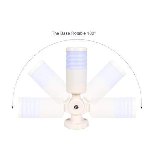 Industrial Warning Light 3 Color in 1 Layer Red Yellow Green LED Signal Flashing Light Without Buzzer with Rotating Base - color: Flashing, size: 24V Without Buzzer