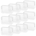 TISRATOK 12 PCS Clear Makeup Bags with Zipper, TSA Approved Toiletry Pouch - color: White, size: Large