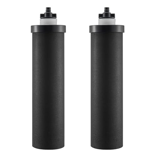 VEVOR Water Filters Replacement, Purification Elements, Activated Carbon Replacement Filters, Easy to Replace Water Filter, Gravity Water Filter System, Compatible with Most Brands, Pack of 2, Black - size: Activated Carbon Filter Only
