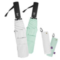 Windproof Travel Umbrella for Rain - 43" Compact Folding Umbrella, Reinforced Strong Frame, Lightweight Portable Parasol with UPF 100+ UV Sun Protection, Cruise Ship Essentials - color: 2-White & Green