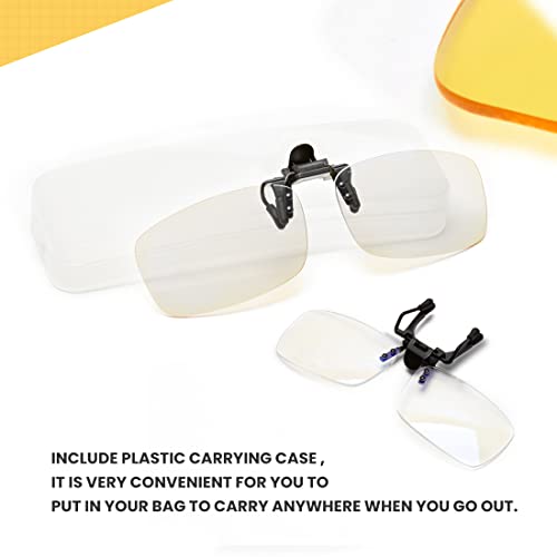 Reading Glasses Clip On Magnifiers for Eyeglasses and Flip Up Blue Light Blocking Ultra-light Glasses for Women Men (transparent, 3.5x) - size: 3.5x