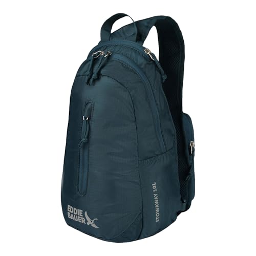 Eddie Bauer Stowaway Packable Sling Bag | Travel | Outdoor | Lightweight | Compact | Ripstop Nylon, Marine-10L - color: Marine