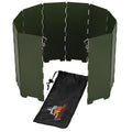 LinkWhere Camping Stove Windscreen – Heavy Duty Foldable Wind Guard with Carry Bag, Heightening and thickening plate, Portable Windproof Shield for Backpacking, High Altitude & Outdoor Grilling