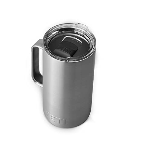 YETI Rambler 24 oz Mug, Vacuum Insulated, Stainless Steel with MagSlider Lid - color: Stainless